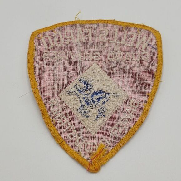 Vintage Wells Fargo Security Guard Sheild Patch - Picture 2 of 2